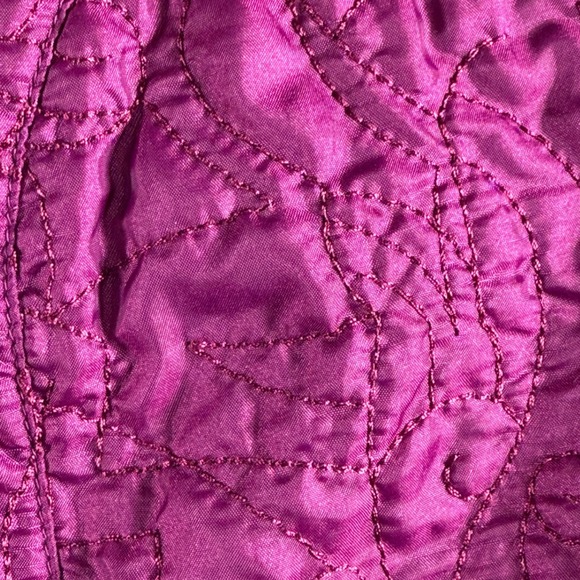 Christopher & Banks Womens Quilted Vest Magenta Size Large Zip Front Pockets - Picture 12 of 14